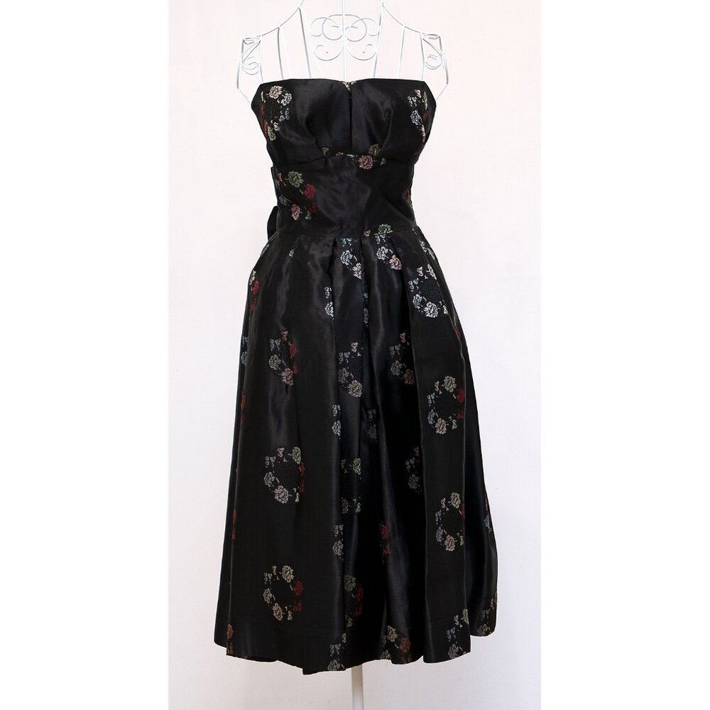 Alfred Shaheen Dress Hawaiian Asian Vintage 1950s Brocade XXS